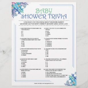 Papel Timbrado Baby Trivia [Blue Floral]