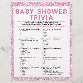Papel Timbrado Baby Trivia [Luxury Lace [Rosa]