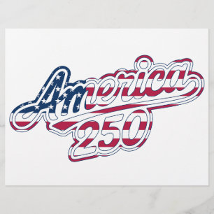 Papel Timbrado Bandeira da América 250 Roteiro Semiquincentenário