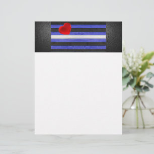 Papel Timbrado bandeira do orgulho de couro SlipperyJoe's preta a