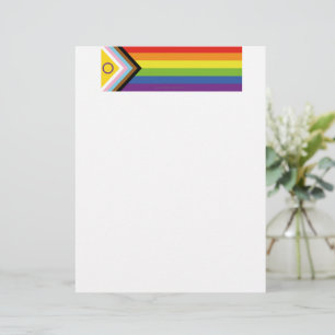 Papel Timbrado Bandeira do orgulho intersexo de SlipperyJoe's fun