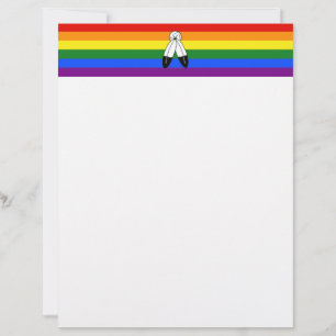 Papel Timbrado bandeira do orgulho two-spirit de SlipperyJoe simb