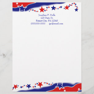 Papel Timbrado Bandeira dos Estados Unidos