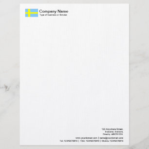 Papel Timbrado Bandeiras - suecia