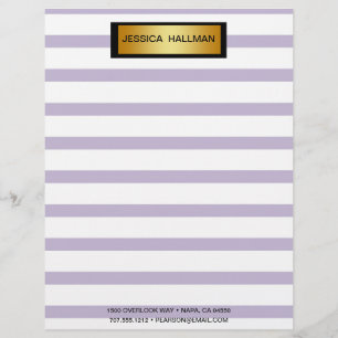 Papel Timbrado Bar Dourado Roxo Elegante Moderno