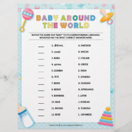 Papel Timbrado Bebê Ao Redor Do Mundo [Bebê Basics Blue]