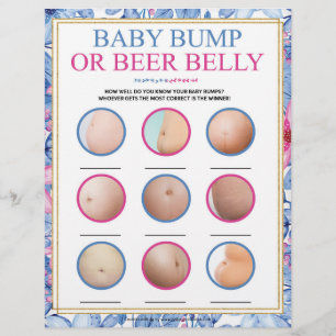 Papel Timbrado Bebê Bump Ou Belly De Cerveja [Aquarelas Florais]