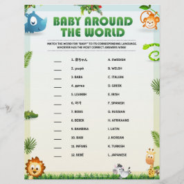 Papel Timbrado Bebê Em Todo O Mundo [Tema Animal]