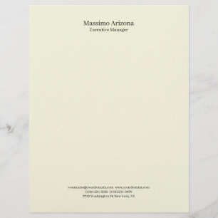 Papel Timbrado Bege Simples Plano Profissional Moderno Minimalist