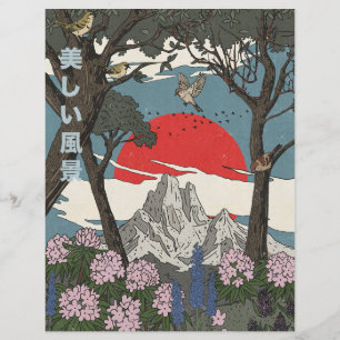 Papel Timbrado Bela Paisagem Japonesa