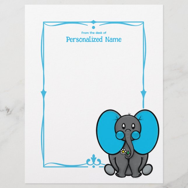 Papel Timbrado Belly Phant Blue Unline (Frente)