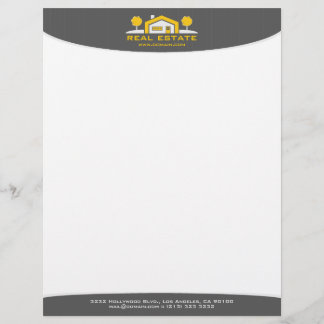 Papel Timbrado Bens imobiliários das listras elegantes modernas