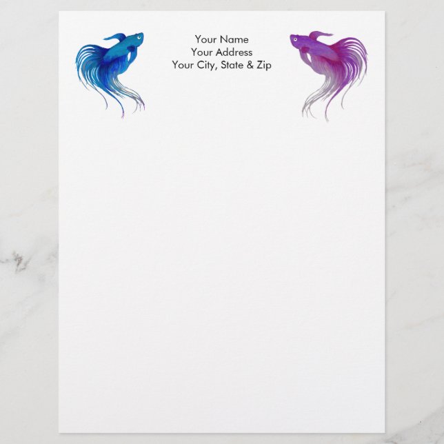 Papel Timbrado Betta Fish (Frente)
