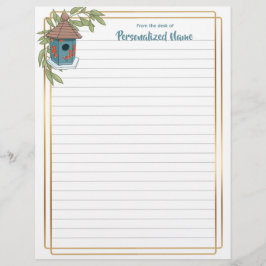 Papel Timbrado Birdhouse Bliss Lined Letterhead