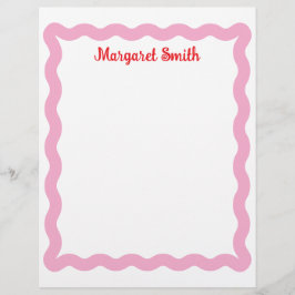 Papel Timbrado Blocos de Notas Personalizados com Monograma e Bor