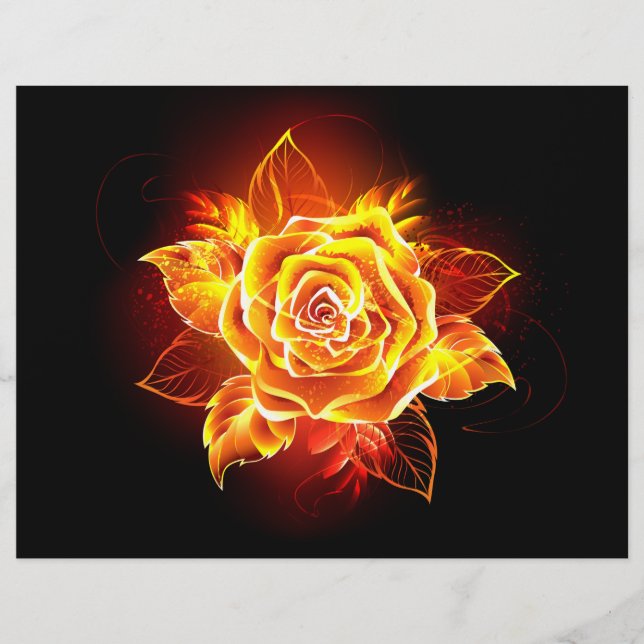 Papel Timbrado Blooming Fire Rosa (Frente)