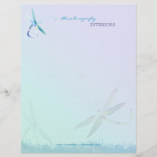 Papel Timbrado Blue Dragonfly Interior Design Business
