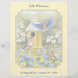 Papel Timbrado Bluebird e redondo Amarelo