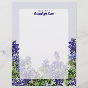 Papel Timbrado Bluebonnets do Texas não alinhado