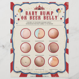 Papel Timbrado Bola De Bebê Ou Bela De Cerveja [Tema De Circo]