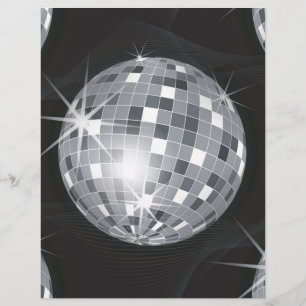 Papel Timbrado bola de disco prateado