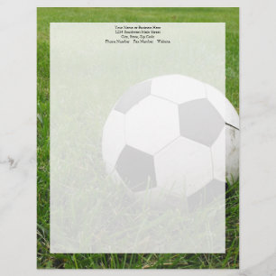 Papel Timbrado Bola de futebol na grama