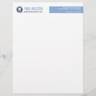 Papel Timbrado BOLD DENTIST LETTERHEAD : O logotipo dos dentes mo
