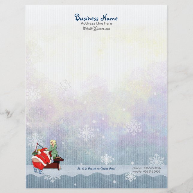 Papel Timbrado Bonus Letterhead de Natal (Frente)