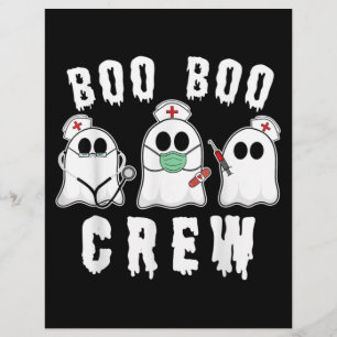 Papel Timbrado Boo Boo Crew Enfermeira Enfermeira Fantasma Hallow