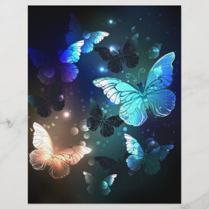 Papel Timbrado Borboleta Noturna Flutuante