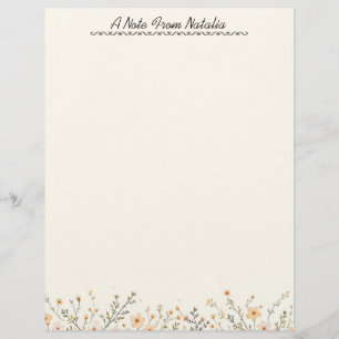 Papel Timbrado Borda Floral Pastel