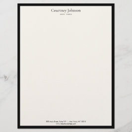 Papel Timbrado Boutique Black/Ivory minimalista elegante de luxo