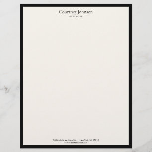 Papel Timbrado Boutique Black/Ivory minimalista elegante de luxo