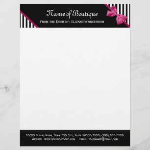 Papel Timbrado Boutique Pink Bow