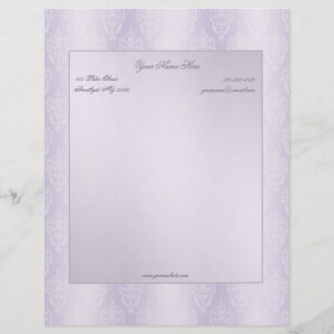 Papel Timbrado Brilho da lavanda do damasco