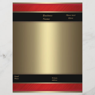 Papel Timbrado Bronze vermelho de metal vermelho timbrado Dourado