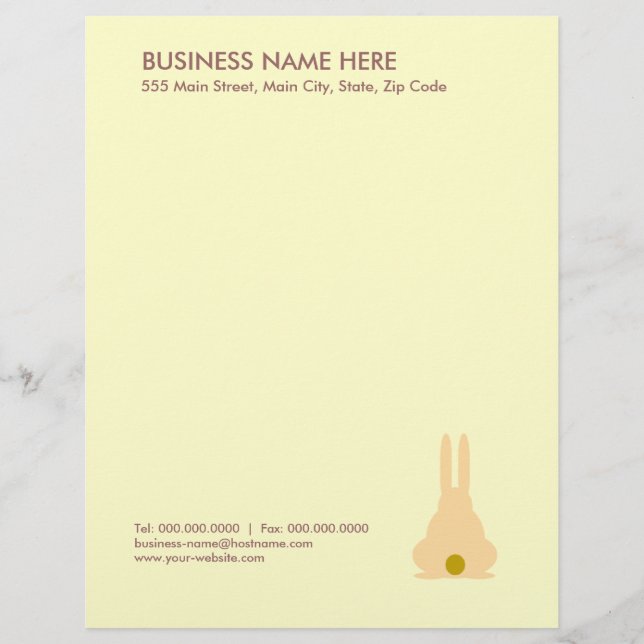 Papel Timbrado Brown Bunny (Frente)