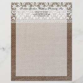 Papel Timbrado Burlap e Lace Simples