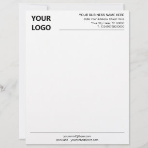 Papel Timbrado Business Letterhead com endereço de logotipo Infor