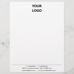 Papel Timbrado Business Letterhead Seu Endereço De Logotipo Infor