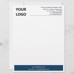 Papel Timbrado Business Office Letterhead com logotipo Escolha as