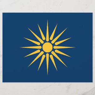 Papel Timbrado Cabeça com bandeira da Macedônia, Grécia