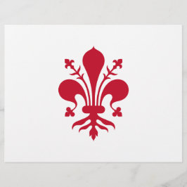 Papel Timbrado Cabeça de letra com bandeira de Florença, Toscana