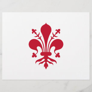 Papel Timbrado Cabeça de letra com bandeira de Florença, Toscana