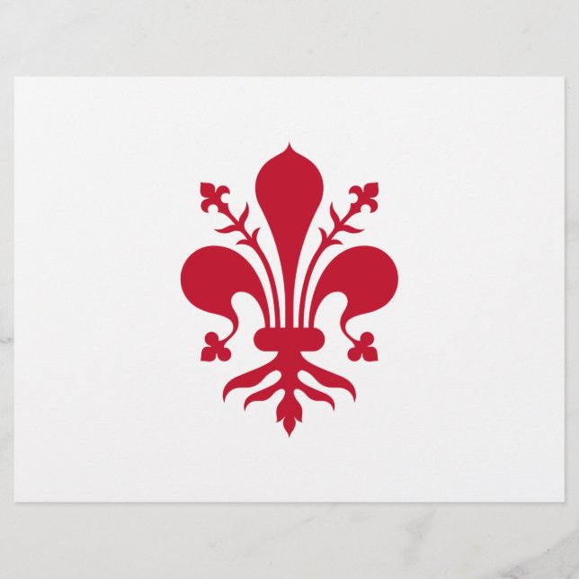 Papel Timbrado Cabeça de letra com bandeira de Florença, Toscana (Frente)