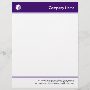Papel Timbrado Cabeça e Pé - Profundo Roxo