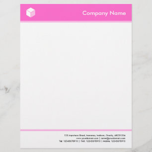 Papel Timbrado Cabeça e Pé - Rosa