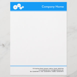 Papel Timbrado Cabeça e pés (engrenagens) - Azul 0099FF