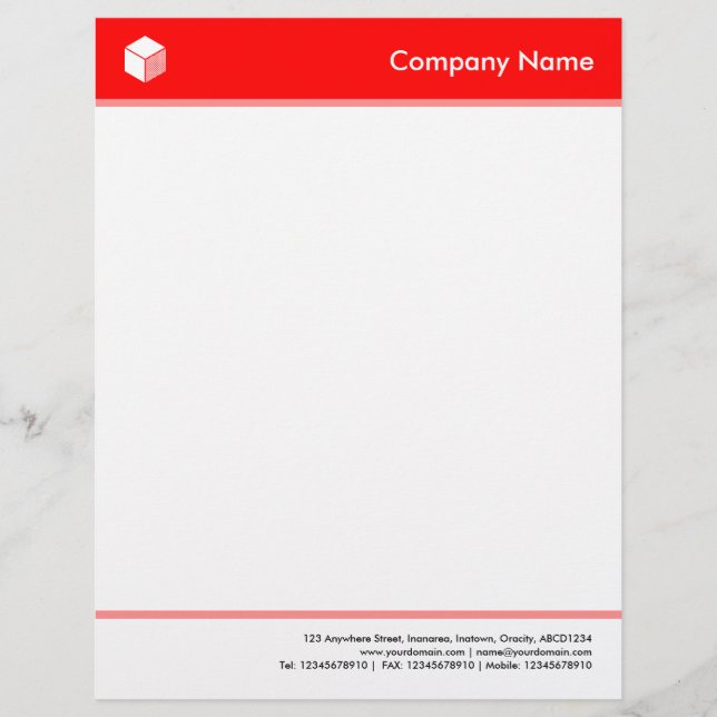 Papel Timbrado Cabeça e pés - Vermelho (Frente)