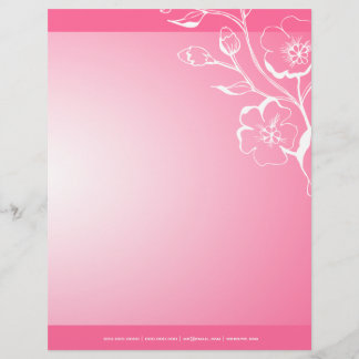 Papel Timbrado cabeçalho 311-Lush cor-de-rosa